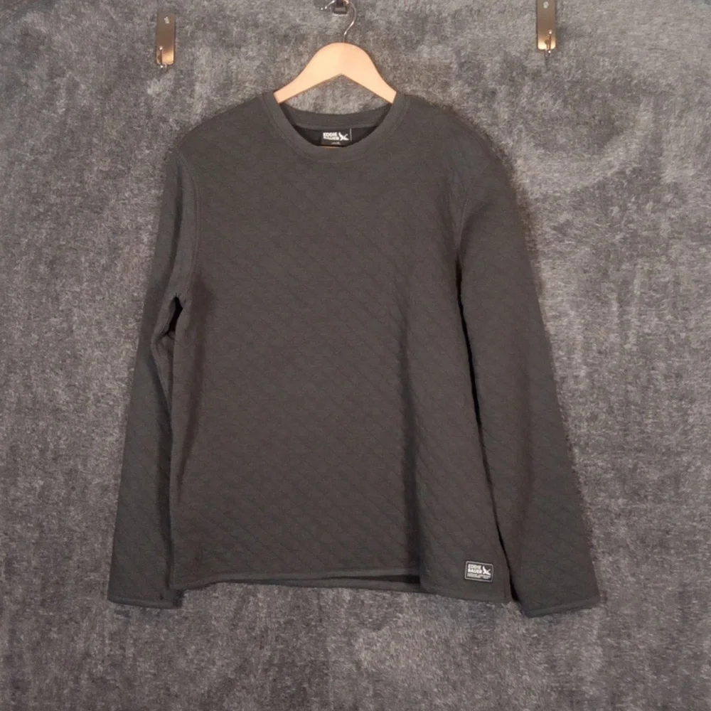 Eddie Bauer Men's Charcoal Quilted Long Sleeve Shirt Size Medium Fall2024 - Picture 3 of 10